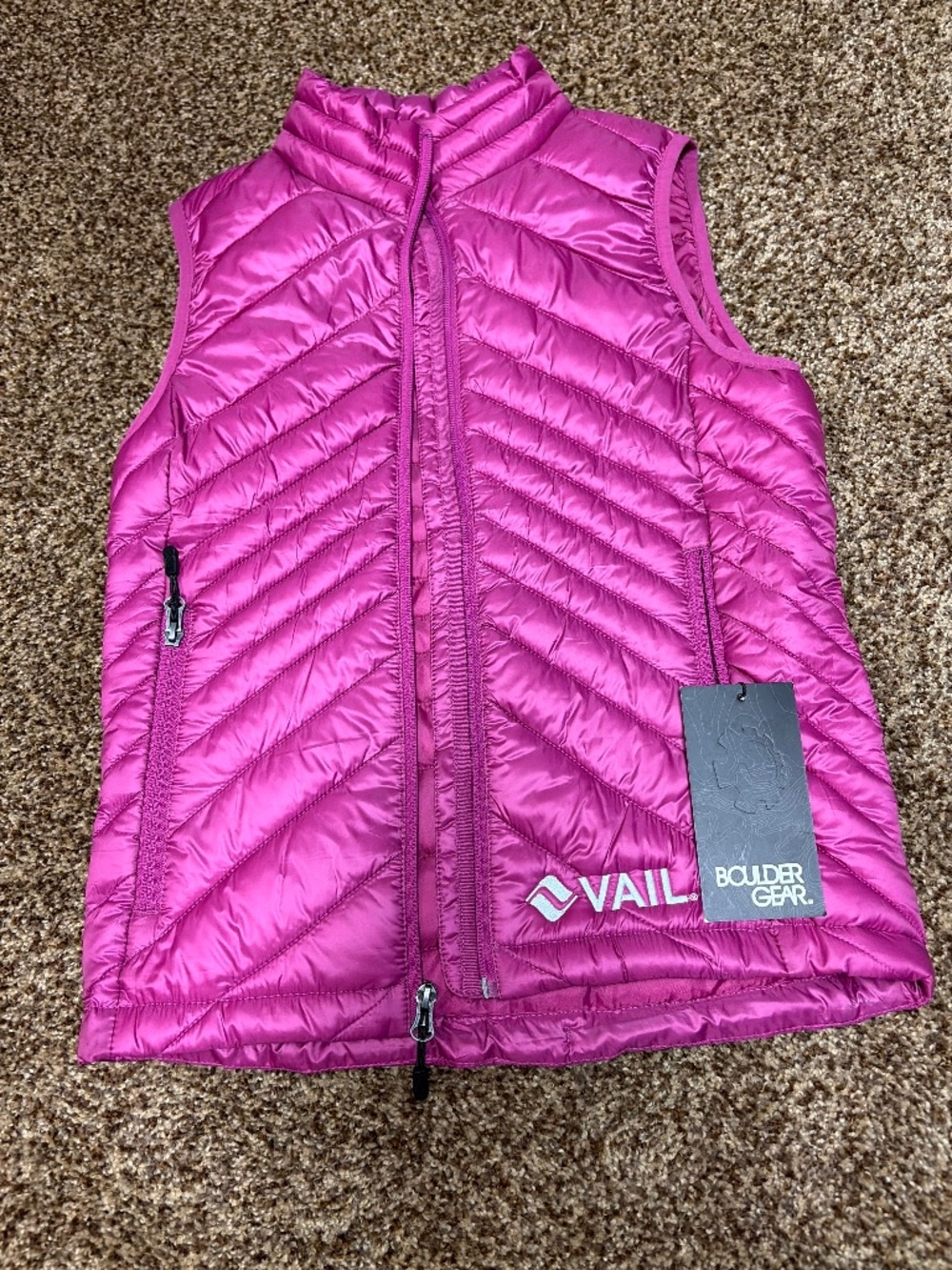 Boulder Gear Pink Puffy Vest NWT